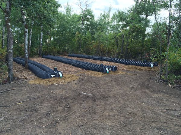 First stages of laying out an at grade septic system